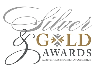 auburn hills chamber of commerce silver and gold awards logo